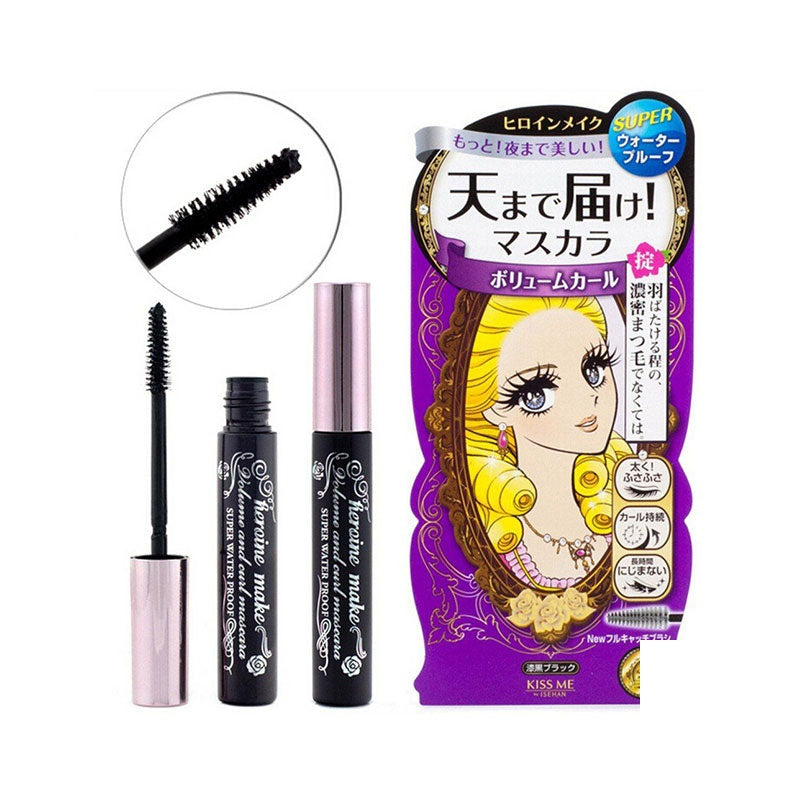 KISS ME Heroine Make Volume & Curl Waterproof Mascara (Black) - Purple