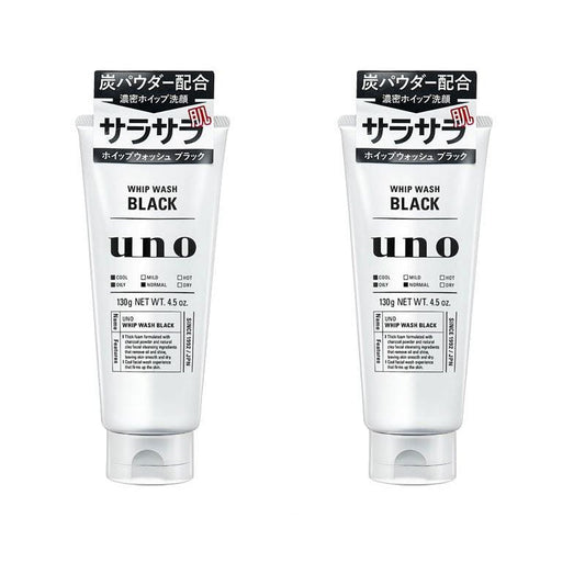 Shiseido Uno Men's Facial Cleanser Black 130g (2pcs)