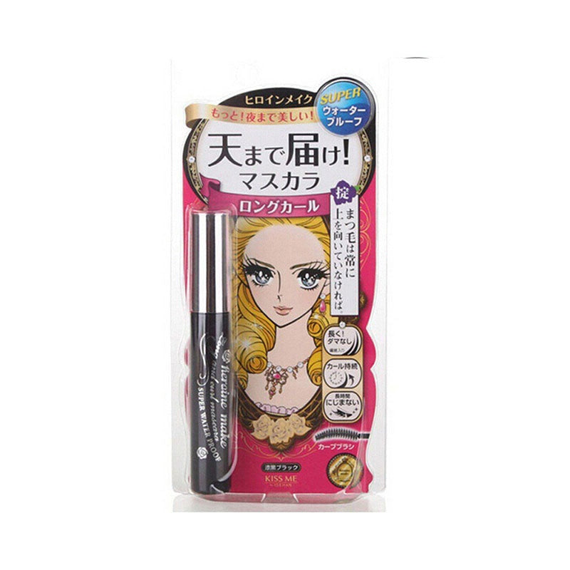 KISS ME Heroine Super Waterproof Curling Mascara (Black) - Pink